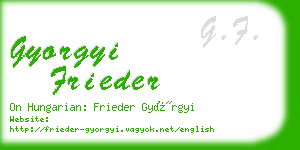 gyorgyi frieder business card